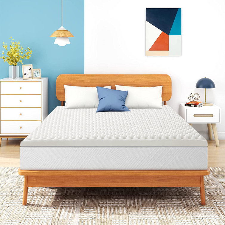 Alwyn Home Bermudez 1inch Convoluted Egg Shell Mattress Topper